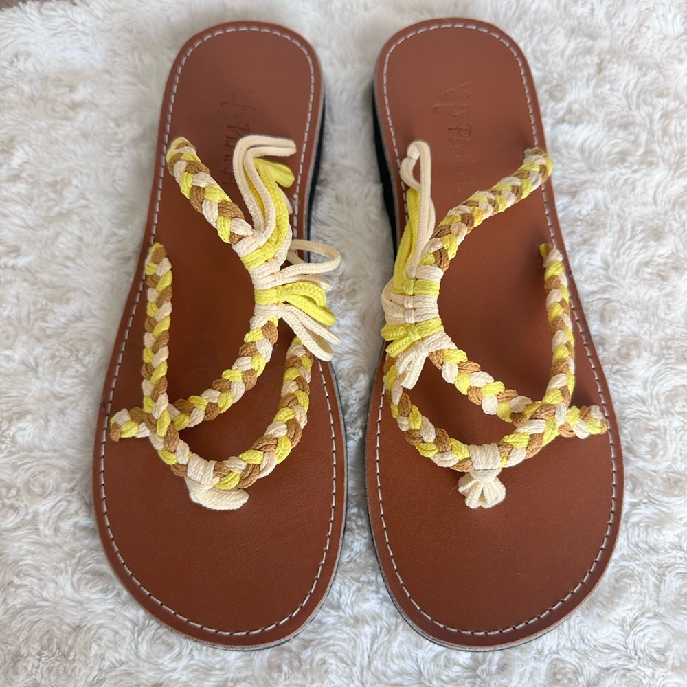 Plaka Tawny Oceanside Beach Flip Flops for Women Size 8